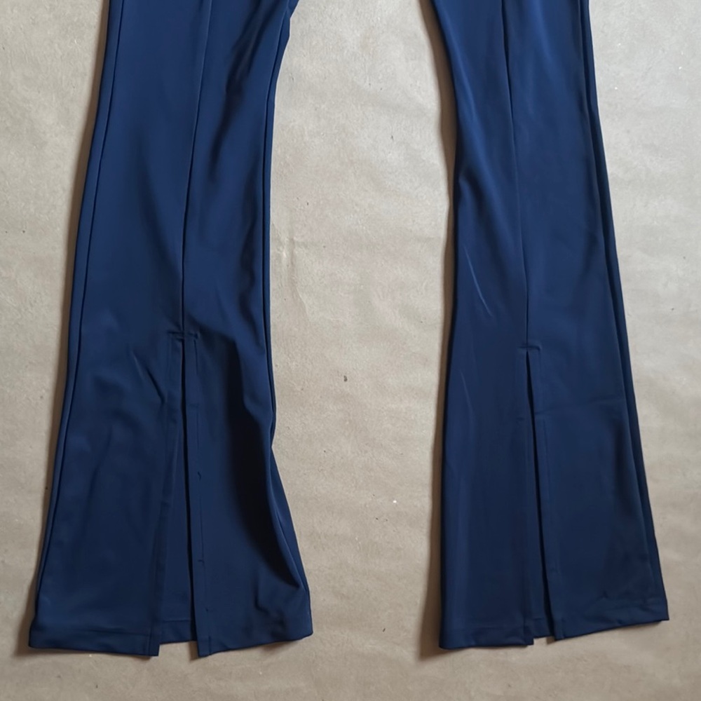 Adidas Dark Blue Flare Leggings - Picture 4 of 6